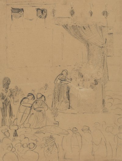 Studio di una scena di cerimonia religiosa da Benjamin Robert Haydon