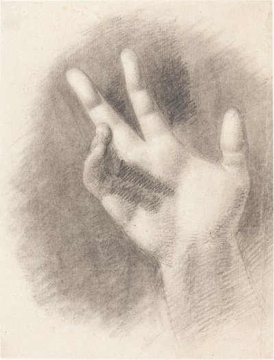 Studio di una mano destra [recto] da Benjamin Robert Haydon