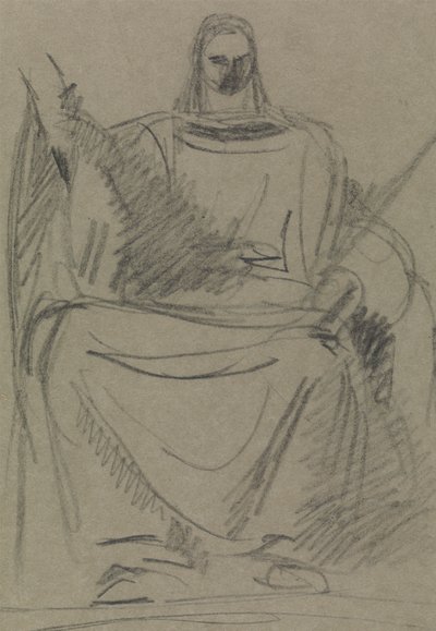 Studio di una figura maschile seduta da Benjamin Robert Haydon