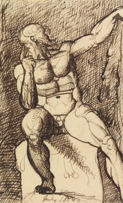 Studio di un nudo maschile seduto da Benjamin Robert Haydon