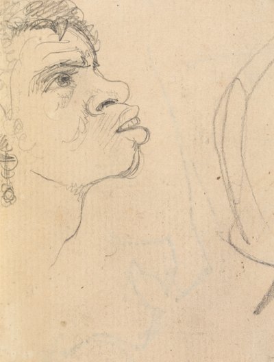 Studio del volto di una donna etnica, di profilo, con orecchini da Benjamin Robert Haydon