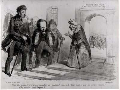 Dumas, Hugo e Balzac che cercano la loro ammissione all