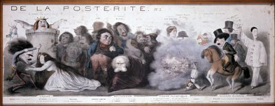 Il grande cammino della posterità: rappresentazione di tragedia e commedia (Dorval, ecc...) - Litografia di Benjamin Roubaud, Maison de Balzac, Parigi da Benjamin Roubaud