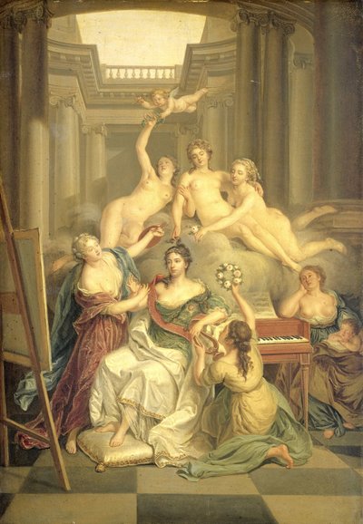 Federica Sofia Guglielmina di Prussia (1751-1820). Moglie del Principe Guglielmo V, nel Tempio delle Arti da Benjamin Samuel Bolomey