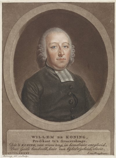 Ritratto del pastore Willem de Koning da Benjamin Samuel Bolomey