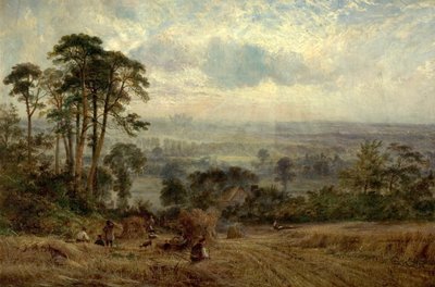 Campi di grano, Wollaton Hall, Nottingham, XIX secolo da Benjamin Shipman