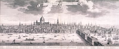 Veduta panoramica di Londra, 1710 da Benjamin Smith