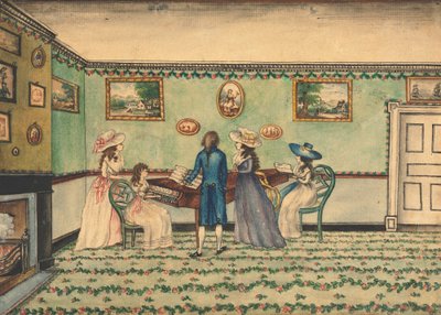 Recital di Clavicembalo a Casa del Conte Rumford, Concord, New Hampshire da Benjamin Thompson