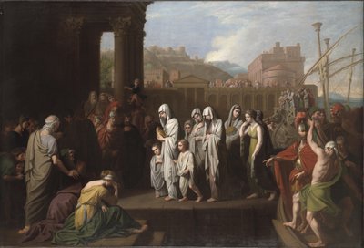 Agrippina sbarca a Brindisi con le ceneri di Germanico, 1768 da Benjamin West