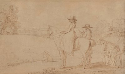 Un artista che disegna nel parco di Windsor da Benjamin West