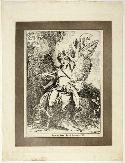 Angelo della Resurrezione, dal primo numero di Specimens of Polyautography da Benjamin West