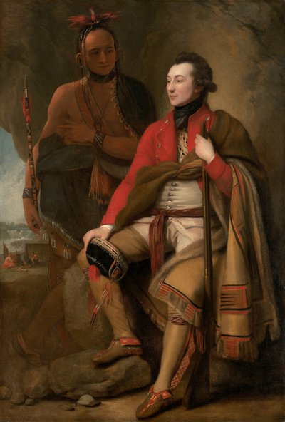 Colonnello Guy Johnson e Karonghyontye Capitano David Hill da Benjamin West