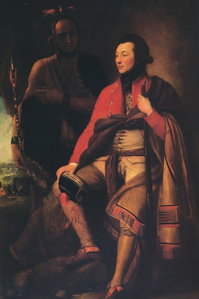 Colonnello Guy Johnson e Karonghyontye Capitano David Hill, 1776 da Benjamin West