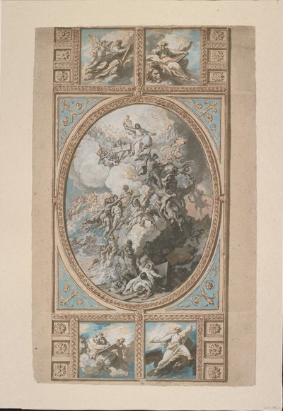 Progetto per la decorazione del soffitto della Cappella Reale, Castello di Windsor, c.1779 da Benjamin West