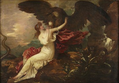 Aquila che porta la coppa a Psiche da Benjamin West