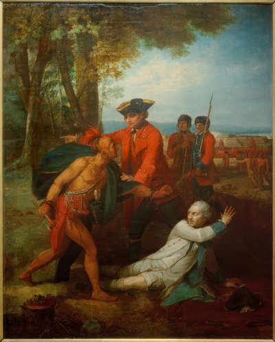 Il generale Johnson salva un ufficiale da Benjamin West