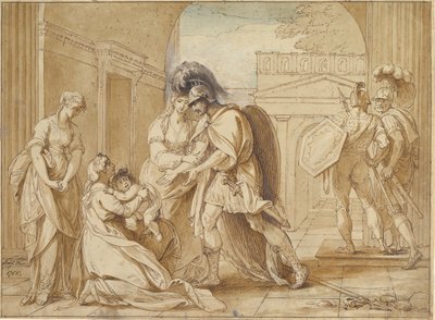 Ettore che si congeda da Andromaca: il Terrore di Astianatte, 1766 da Benjamin West