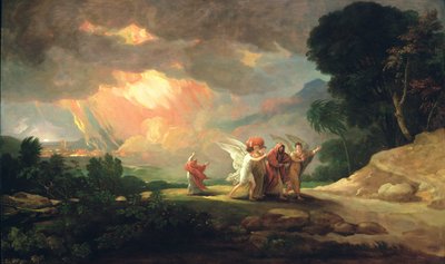 La fuga di Lot da Sodoma da Benjamin West