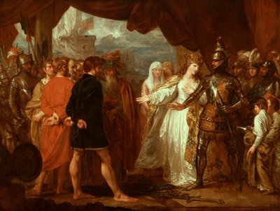La regina Filippa intercede per la vita dei borghesi di Calais, 1788 da Benjamin West