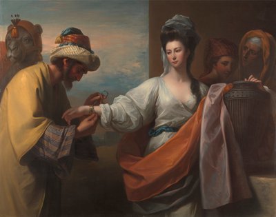 Rebecca riceve il braccialetto al pozzo da Benjamin West