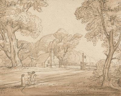 Scena stradale nella foresta di Windsor da Benjamin West