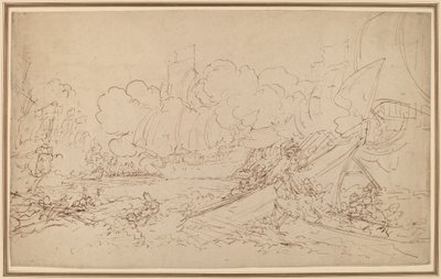 Studio per La battaglia di La Hogue [recto] da Benjamin West