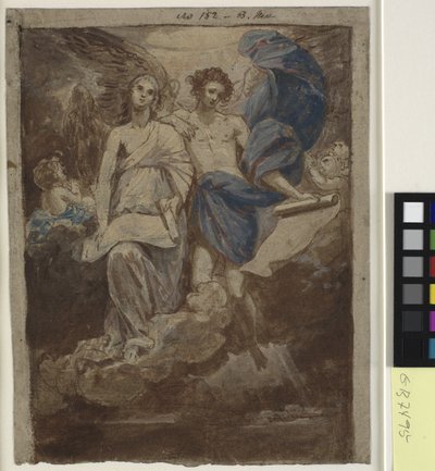 Studio per un dipinto di Gli angeli che appaiono ai pastori, 1774 da Benjamin West