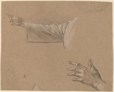 Studio di un braccio destro e una mano sinistra da Benjamin West