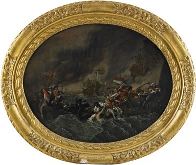 La battaglia di La Hogue, 1820 da Benjamin West