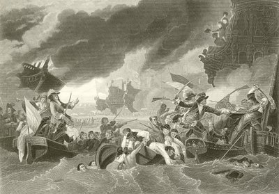 La battaglia di La Hogue da Benjamin West