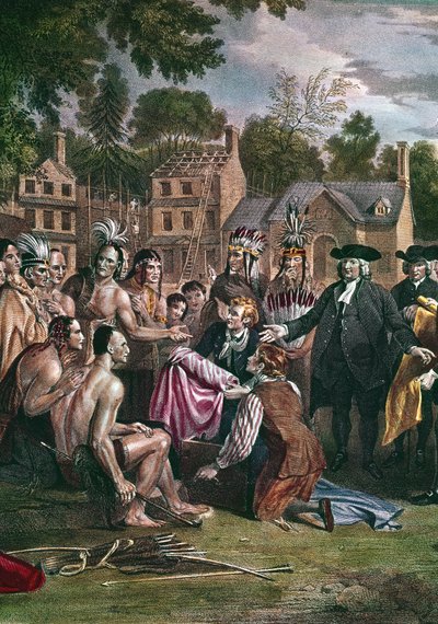 William Penn, colono quacchero inglese, che tratta con i nativi nordamericani, 1682 1771-1772 da Benjamin West