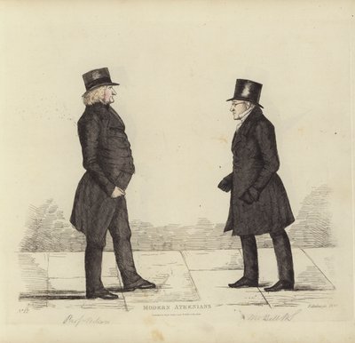 Eminenti Edimburghesi, alias Ateniesi moderni, John Wilson, Esq, Professore di Filosofia Morale, George Joseph Bell, Esq, Professore di Diritto Scozzese da Benjamin William Crombie