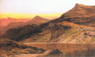 Un tramonto gallese, da fonte sconosciuta di rivista o libro da Benjamin Williams Leader