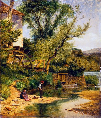 Pesca presso il mulino da Benjamin Williams Leader