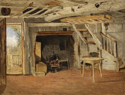 Studio di un interno di cottage, c.1869 da Benjamin Williams Leader