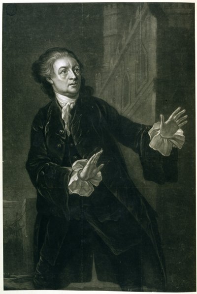 David Garrick (1717-79) come Amleto da Benjamin Wilson