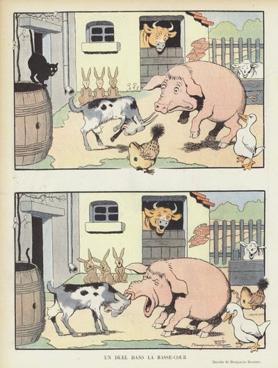 Illustrazione per Le Rire da Benjamin Rabier