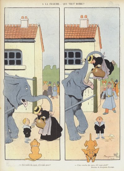Illustrazione per Le Rire da Benjamin Rabier