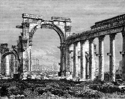 Le rovine di Palmira, Siria, XIX secolo da Benoist