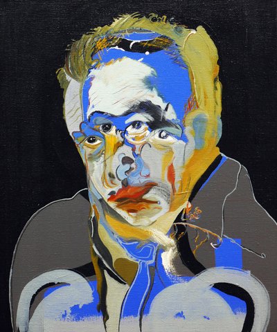 50 Grandi scrittori della storia: Albert Camus, 2015 (olio e acrilico su tela) da Benoit Erwann Boucherot