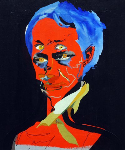 50 grandi scrittori della storia: Charles Baudelaire, 2015 (olio e acrilico su tela) da Benoit Erwann Boucherot