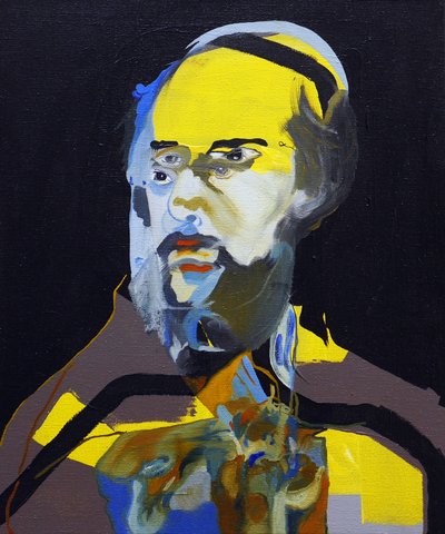 50 Grandi scrittori della storia: Paul Verlaine, 2015 (olio e acrilico su tela) da Benoit Erwann Boucherot