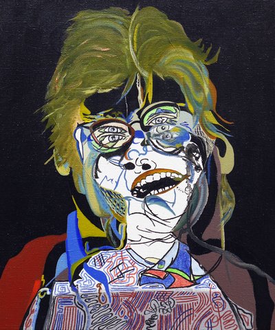50 grandi scrittori della storia: Stephen King, 2015 (olio e acrilico su tela) da Benoit Erwann Boucherot
