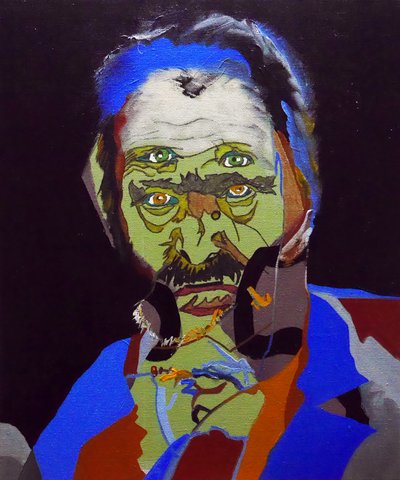 50 grandi scrittori della storia: Victor Hugo, 2015 (olio e acrilico su tela) da Benoit Erwann Boucherot