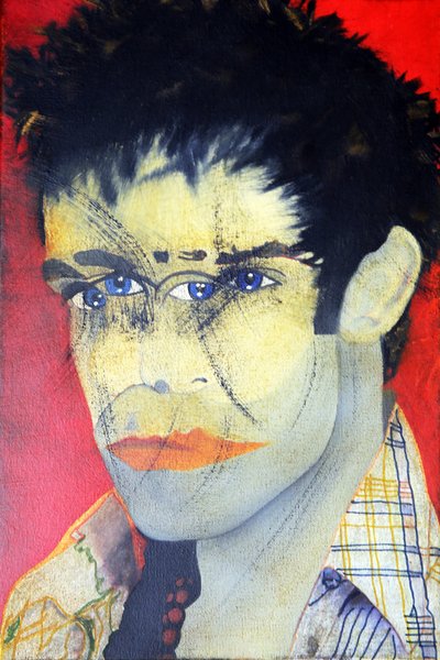 Morgan e io 1, 2015 (olio su tela stampata) da Benoit Erwann Boucherot