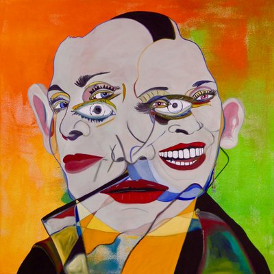Mythe 4, 2021 (olio e acrilico su tela) da Benoit Erwann Boucherot