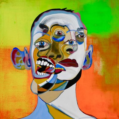 Mythe 6, 2021 (olio e acrilico su tela) da Benoit Erwann Boucherot