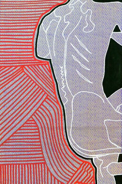Passager 11, 2020 (acrilico su carta giapponese serigrafata) da Benoit Erwann Boucherot