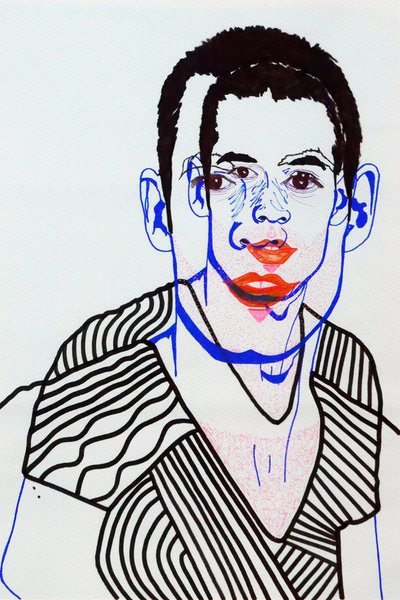 Passager 12, 2020 (acrilico su carta giapponese serigrafata) da Benoit Erwann Boucherot