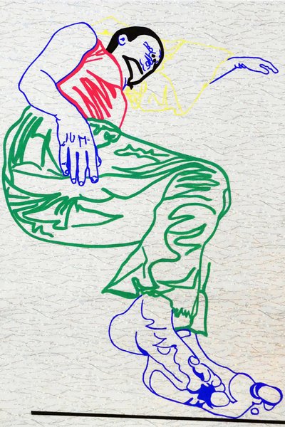 Passager 13, 2020 (acrilico su carta giapponese serigrafata) da Benoit Erwann Boucherot